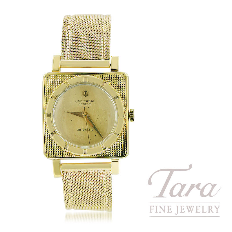 Universal Geneve 18K Yellow Gold Pre-Owned Automatic Bracelet Watch
