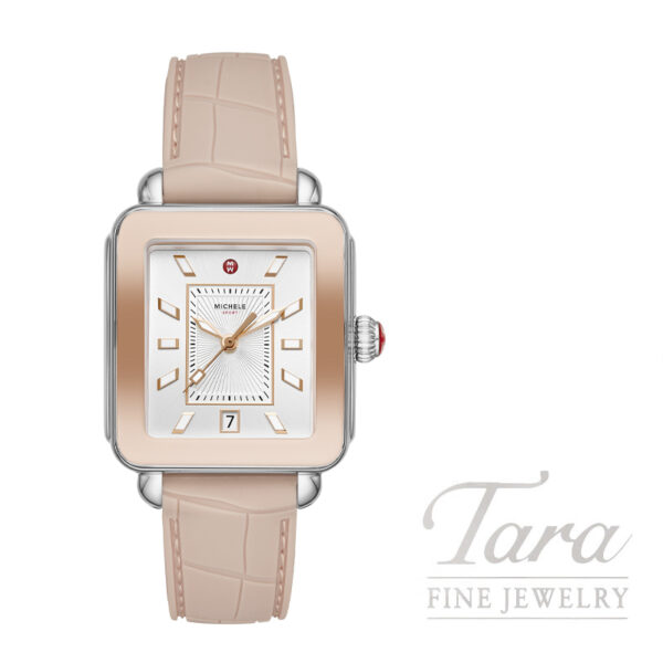 MICHELE Deco Sport Two-Tone Pink Gold Watch, 36mm