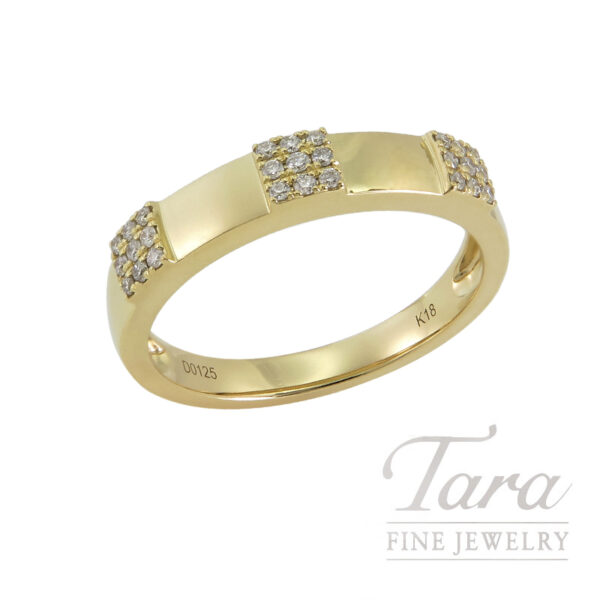 18K Yellow Gold Diamond Ring 0.10TDW, 3.4G