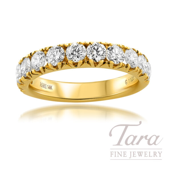 14K Yellow Gold Diamond Band, 1.50TDW