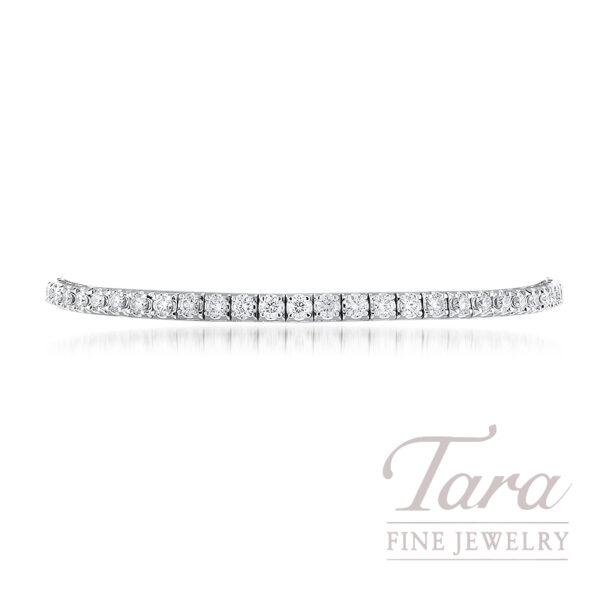 18K White Gold Diamond Tennis Bracelet, 55 Round Diamonds, 3.00TDW
