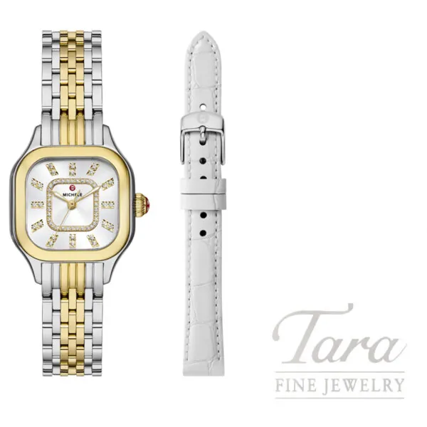 Meggie Two-Tone 18K Gold-Plated Diamond Dial Watch Gift Set