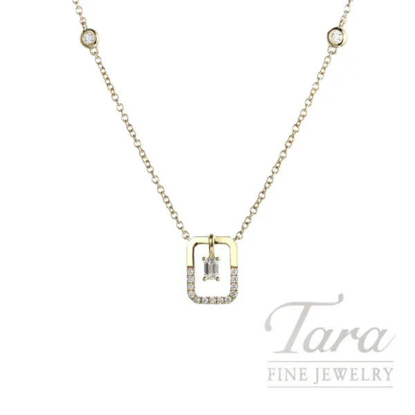 18K Yellow Gold Diamond Necklace .33TDW, 3.8G