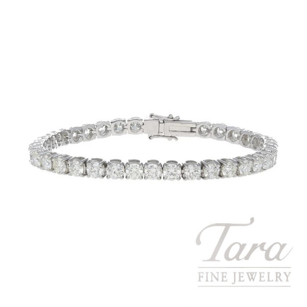 18K White Gold Diamond Tennis Bracelet 17.09TDW, 17.1G