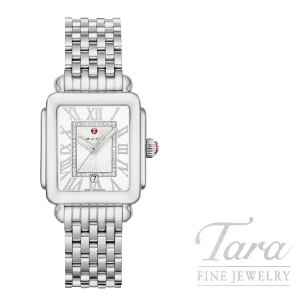 Deco Madison Mid Stainless Steel Diamond Dial Watch, 31mm case