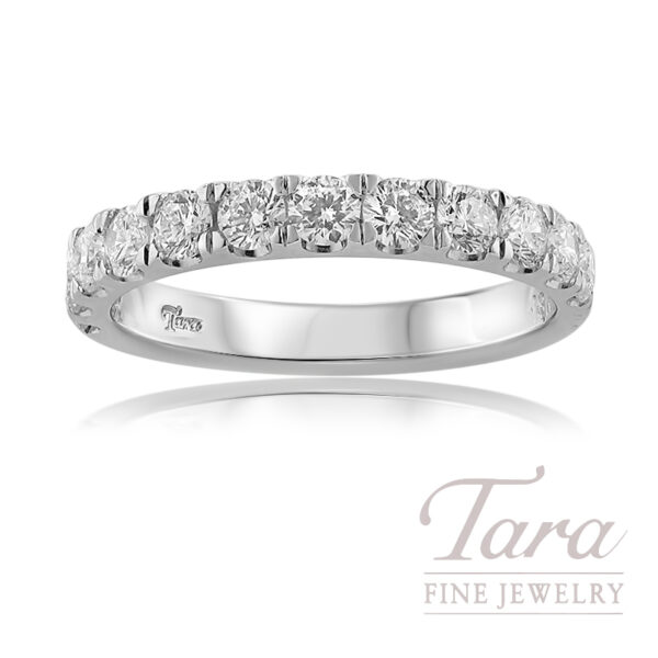18K White Gold Diamond Band 1.08TDW, 3.4G