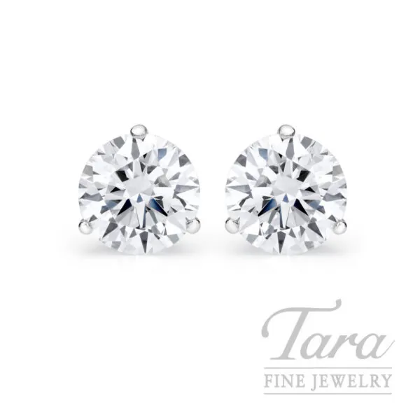2.17CT. De Beers Code of Origin GIA Diamond Stud Earrings, L/K – VS1/SI1