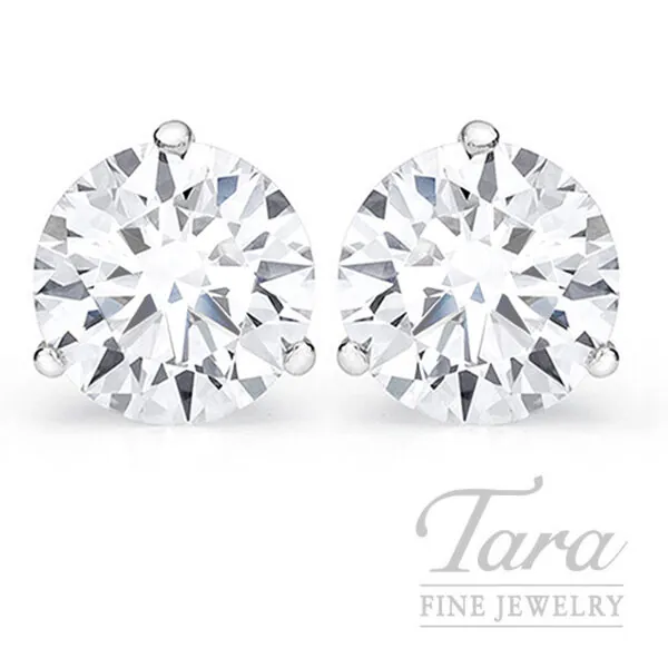 6.07CT. GIA Natural Diamond Stud Earrings, K-VVS2 / K-VS1