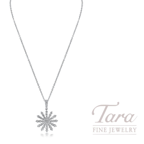 18K White Gold Diamond Pendant Necklace 2.22TDW