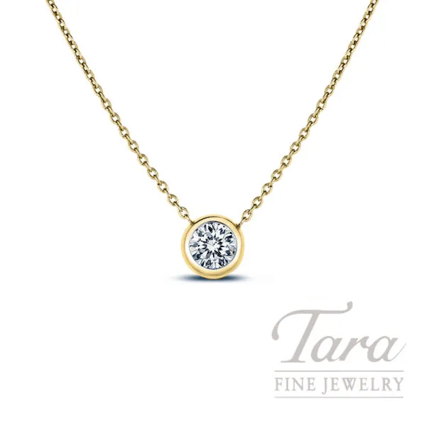 Roberto Coin 18K Yellow Gold Diamond Bezel Necklace, 0.19CT.
