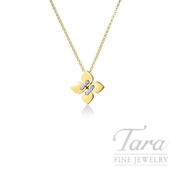 Roberto Coin 18K Yellow and White Gold Diamond Venetian Princess Necklace, 0.06TDW