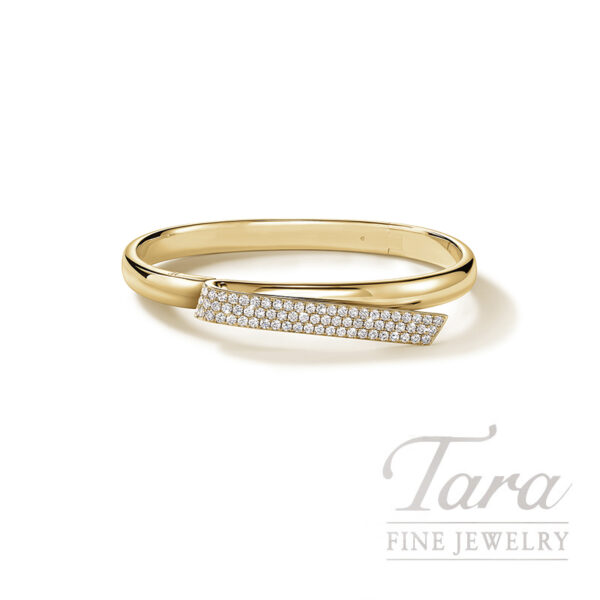 Hearts on Fire 18K Yellow Gold Diamond Inside Out Flip Bangle 1.63TDW