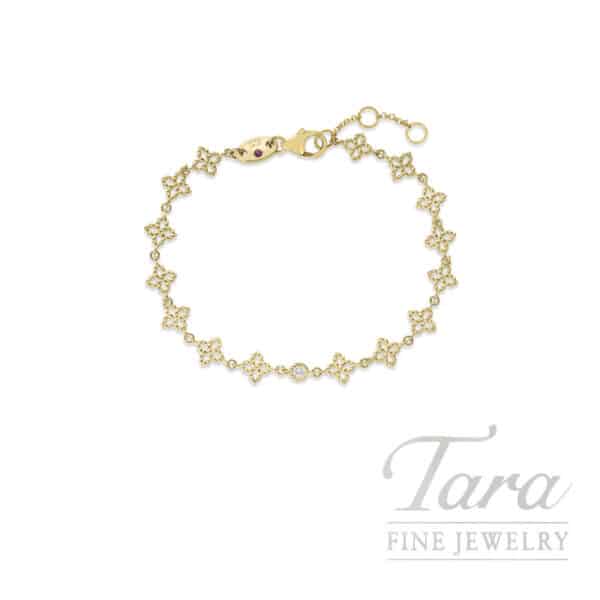 Roberto Coin 18K Yellow Gold Diamond Principessa Bracelet, 0.03TDW