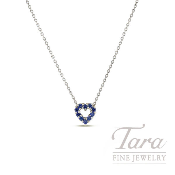 Roberto Coin 18K White Gold Sapphire & Diamond Reversible Necklace, 0.10TGW, 0.10TDW