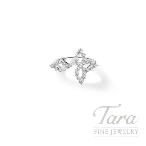 Roberto Coin 18K White Gold Diamond Outline Princess Ring, .60TDW
