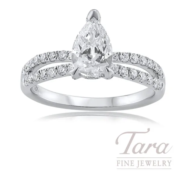 18K White Gold Diamond Engagement Ring I-SI1 1.54TDW