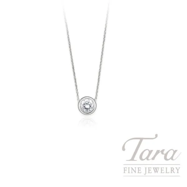Roberto Coin 18K White Gold Diamond Bezel Necklace, 0.19CT