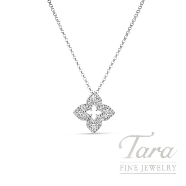 Roberto Coin 18K White Gold Diamond Venetian Princess Necklace, 0.15TDW