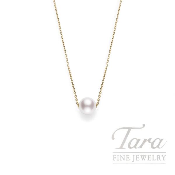 Mikimoto 18K Yellow Gold Akoya Cultured Single Pearl Pendant