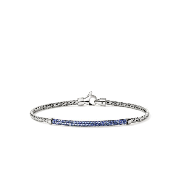 John Hardy Essential Pavé Bracelet, Sterling Silver, Diamonds, 2.5MM