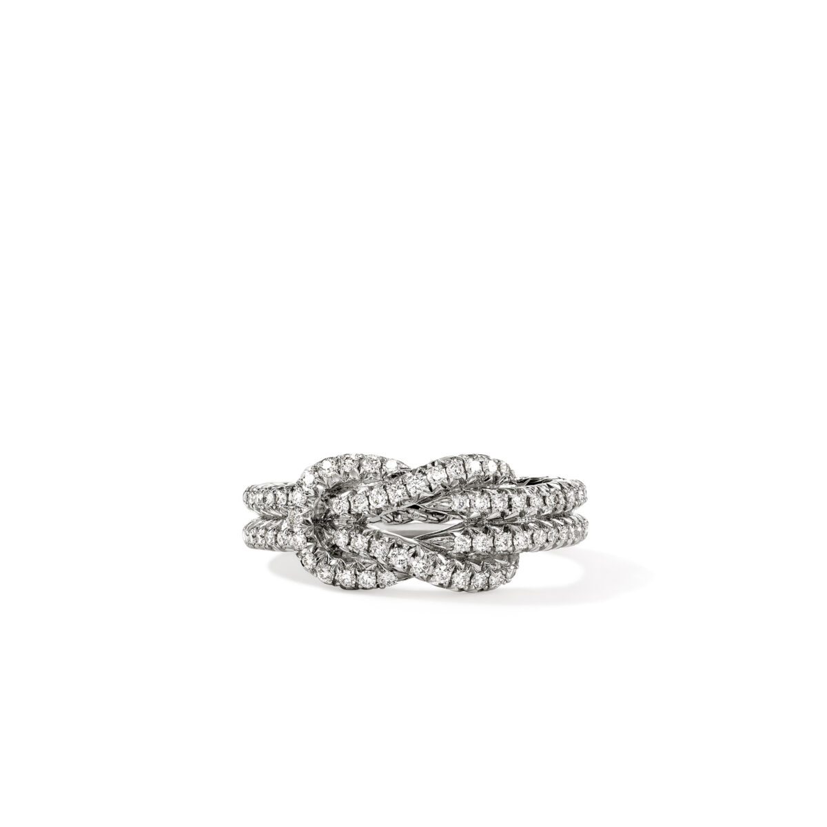 John Hardy Love Knot Ring, Sterling Silver, Diamonds