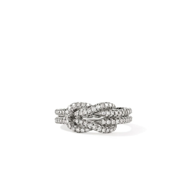 John Hardy Love Knot Ring, Sterling Silver, Diamonds