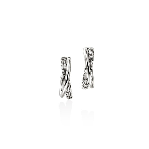 John Hardy Essential Crossover Earring, Sterling Silver, 20.5MM