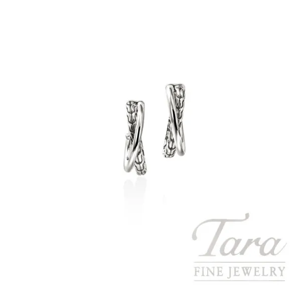 John Hardy Essential Crossover Earring, Sterling Silver, 20.5MM