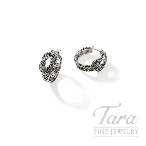 John Hardy Love Knot Hoop Earring, Sterling Silver, 20MM