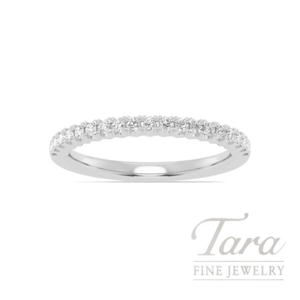 18K White Gold Diamond Band, 0.20TDW