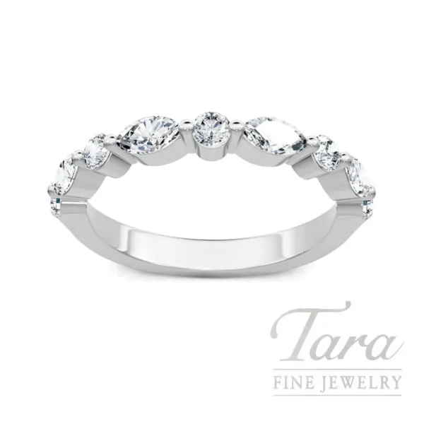 18K White Gold Diamond Band, .45TDW