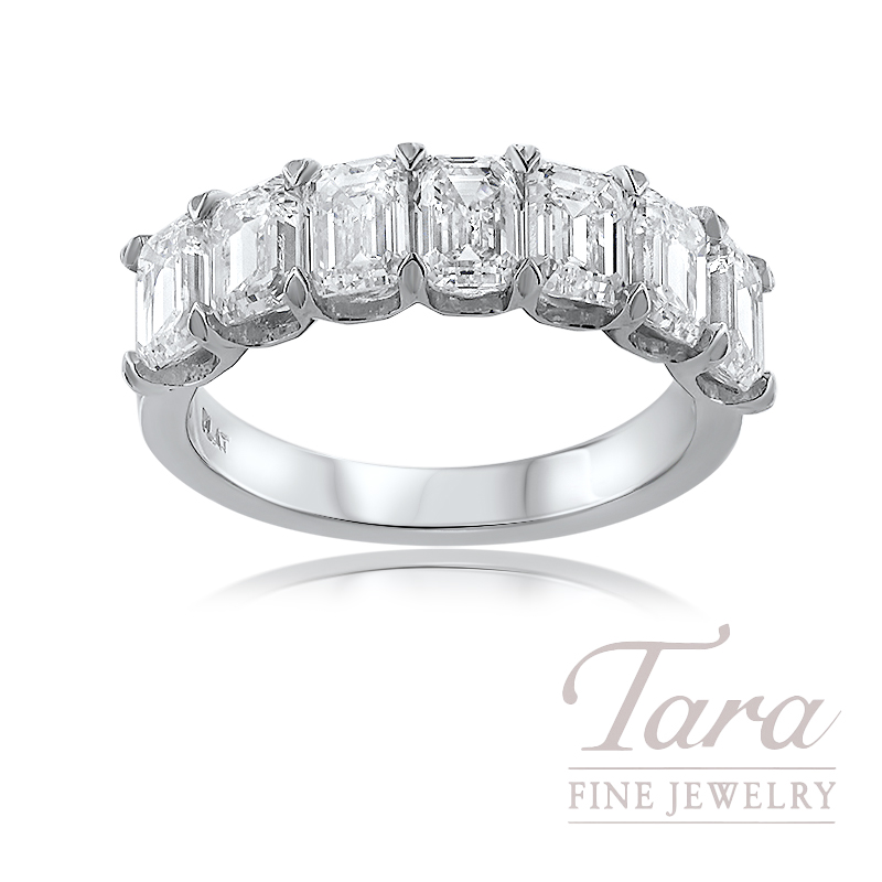 Platinum 7 Stone Diamond Band 3.51TDW, 7.3G