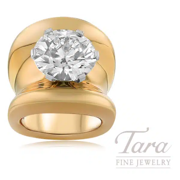 Magnificent 18K Rose Gold and Platinum Diamond Ring 8.19CT TW, 20.7G