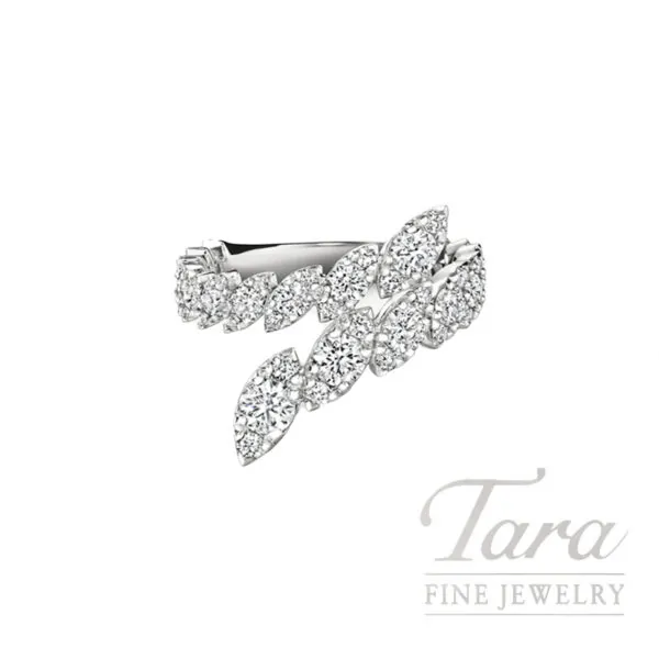 Hearts on Fire 18K White Gold Diamond Bypass Ring 1.83TDW