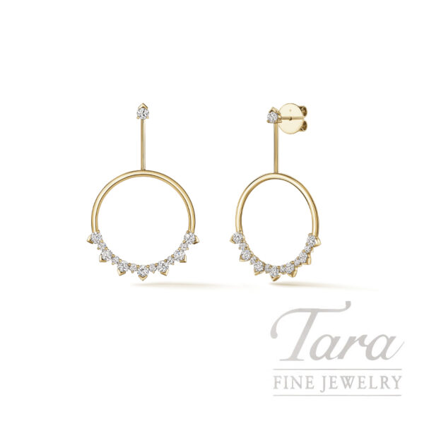 Hearts on Fire 18K Yellow Gold Aerial Sunrise Diamond Earrings 2.00TDW