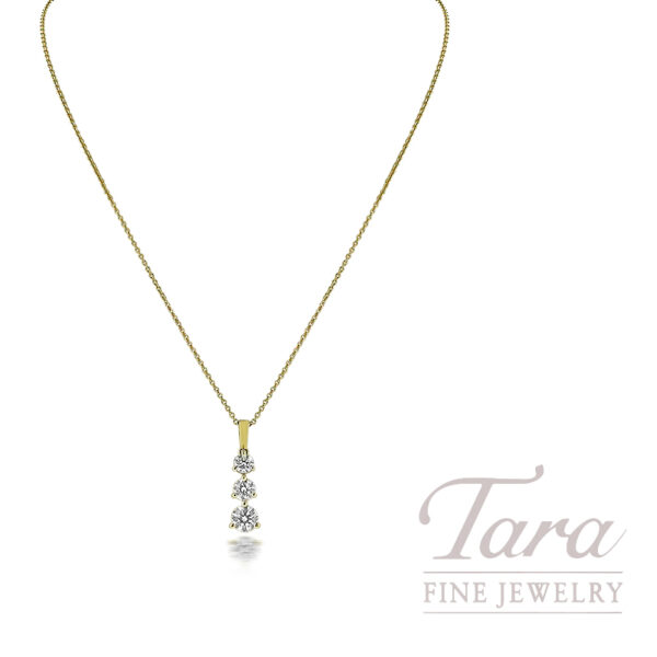 14K Yellow Gold Diamond Necklace 1.01TDW, 3.04G
