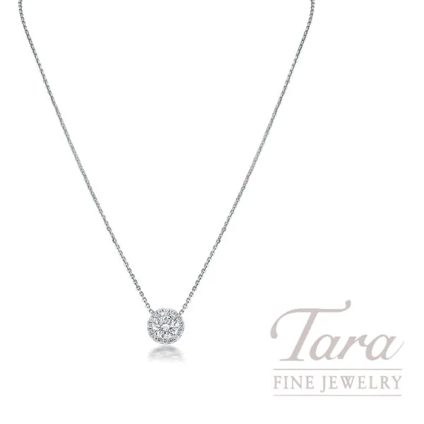 18K White Gold Diamond Pendant Necklace 1.62TDW, 3.5G