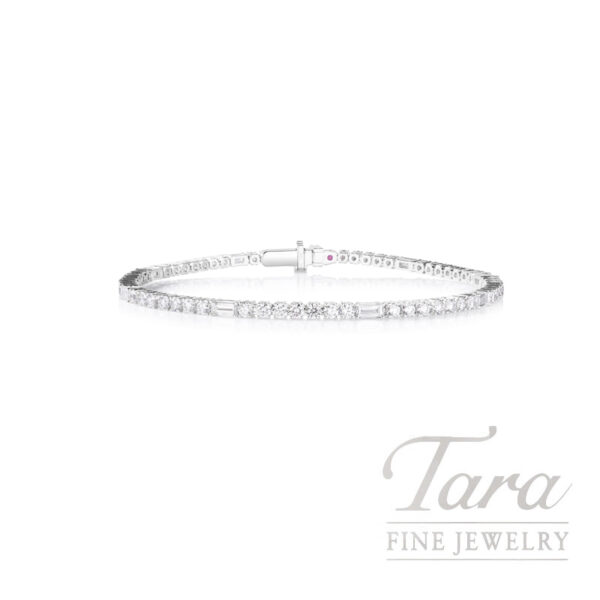 Roberto Coin 18K White Gold Princess Diamond Bracelet, 9.30TDW