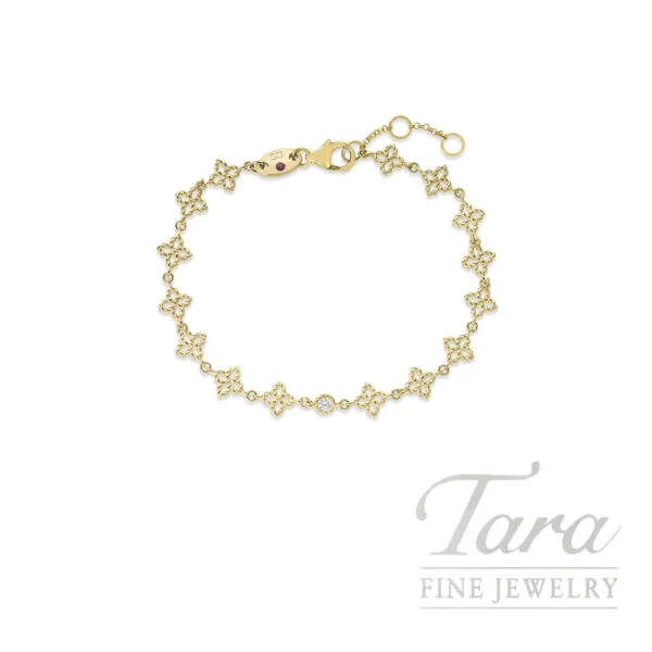 Roberto Coin 18K Yellow Gold Diamond Principessa Bracelet, 0.03TDW