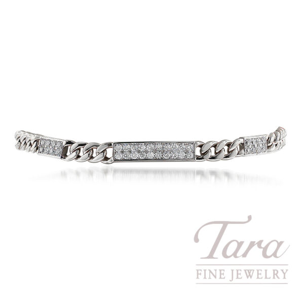 Norman Covan 18K White Gold Diamond Bracelet, 1.08TDW