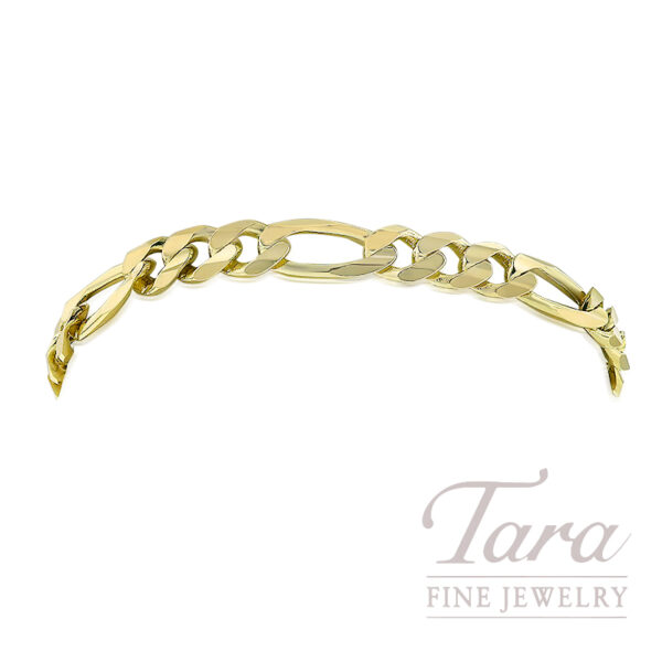 14K Yellow Gold Figaro Bracelet, 7.5"