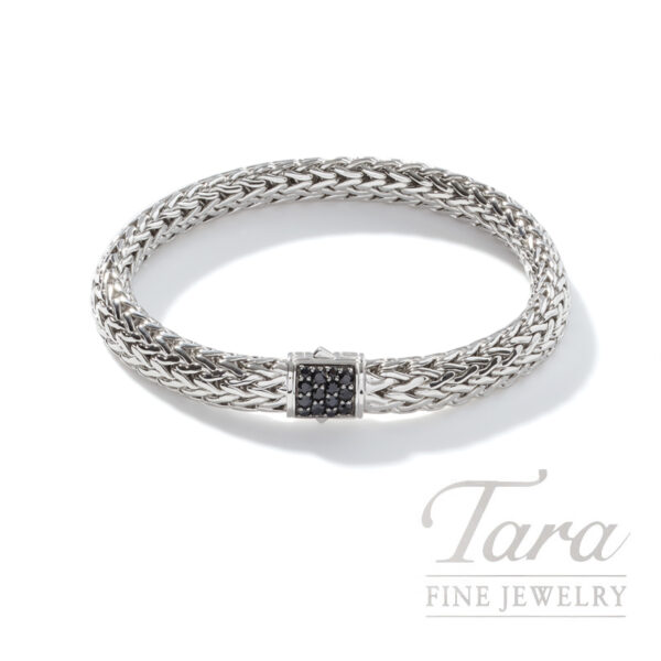 John Hardy Icon Bracelet, Sterling Silver, Pave, 7.5MM
