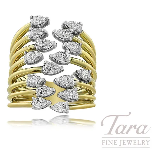 Norman Covan 18K Yellow Gold Diamond Ring, 1.41TDW