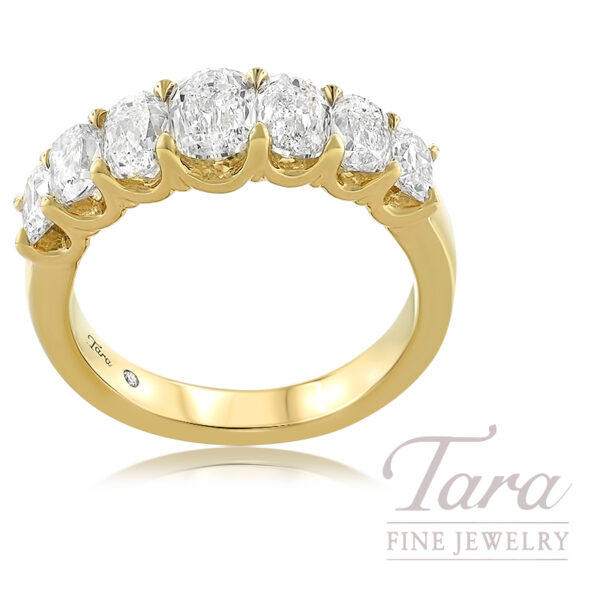 18K Yellow Gold Antique Cut Oval Diamond Ring 2.56TDW, 6.78G