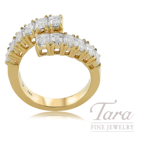 18K Yellow Gold Emerald Cut Diamond Ring 3.06TDW, 8.63G