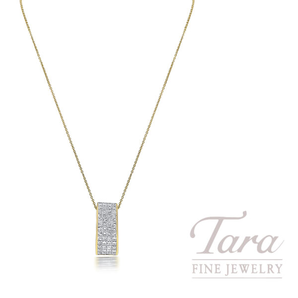18K Yellow Gold Diamond Slide Pendant 3.53TDW, 12.1G