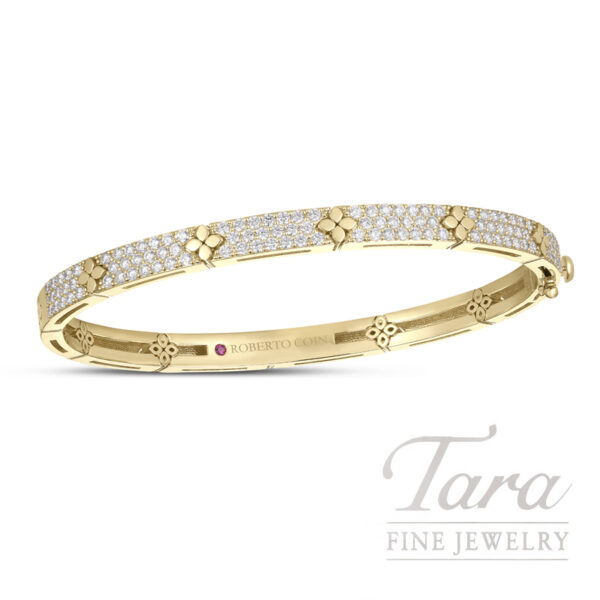 Roberto Coin 18K Yellow Gold Diamond Love in Verona Bangle 1.45CT