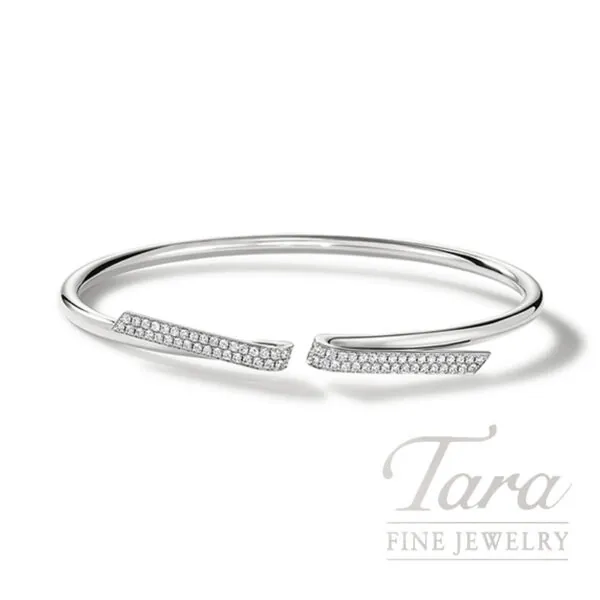 Hearts on Fire Inside/Out 18K White Gold Diamond Flexi Bangle .59TDW