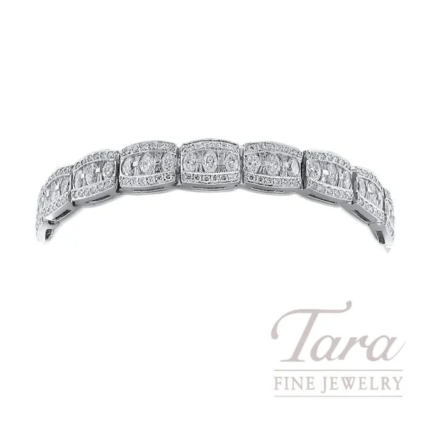 JB Star Platinum Diamond Bracelet 11.11TDW, 51.4G
