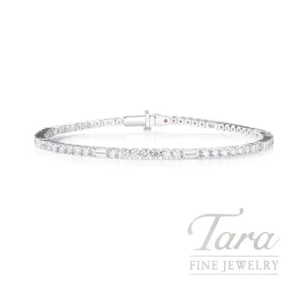 Roberto Coin 18K White Gold Princess Diamond Bracelet, 9.30TDW
